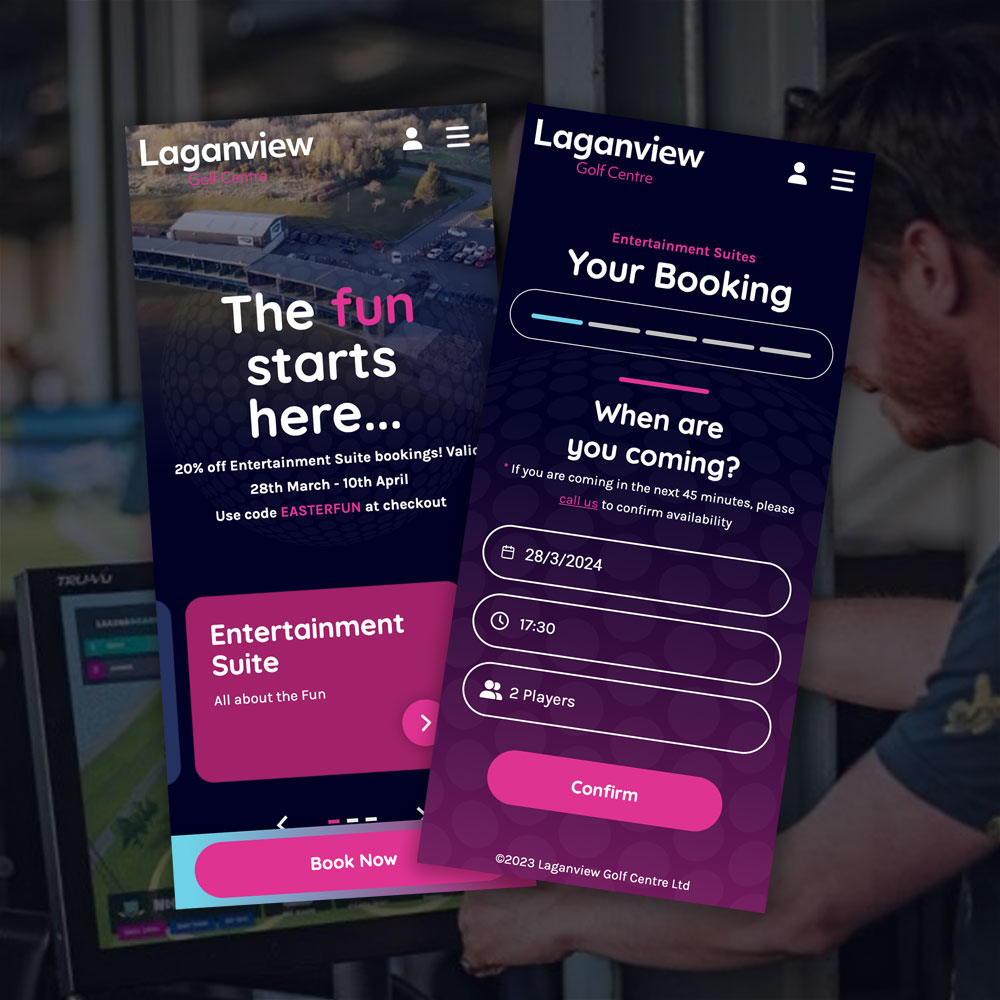 Laganview Golf Centre Website Design by Element Seven responsive, modern