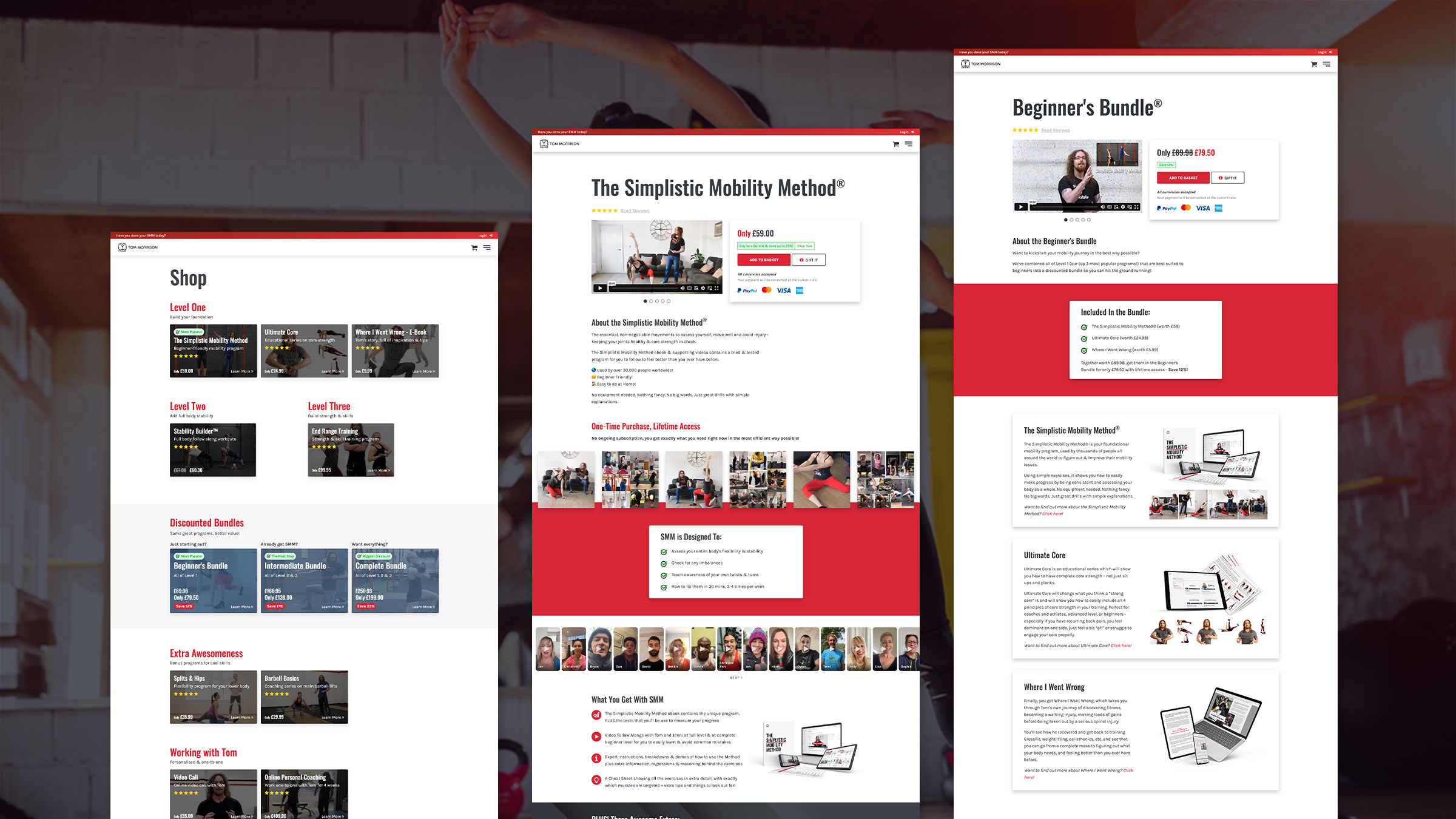 Tom Morrison Website Design by Element Seven responsive, modern
