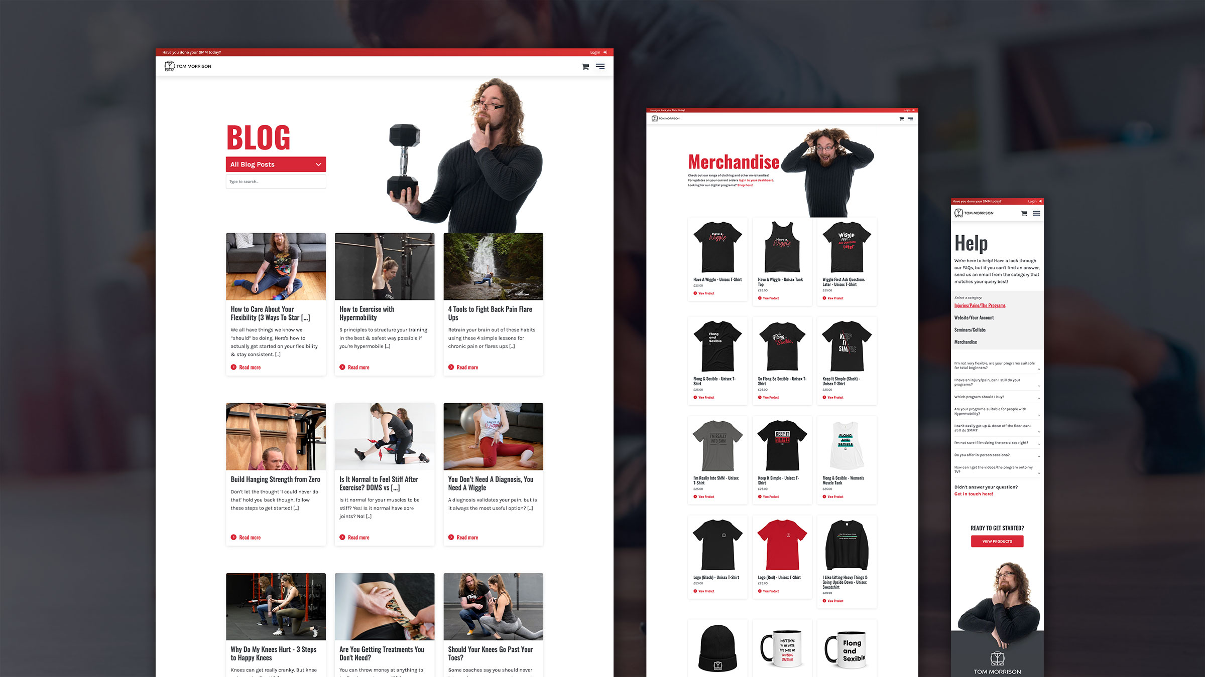 Tom Morrison Website Design by Element Seven resppnsive, modern