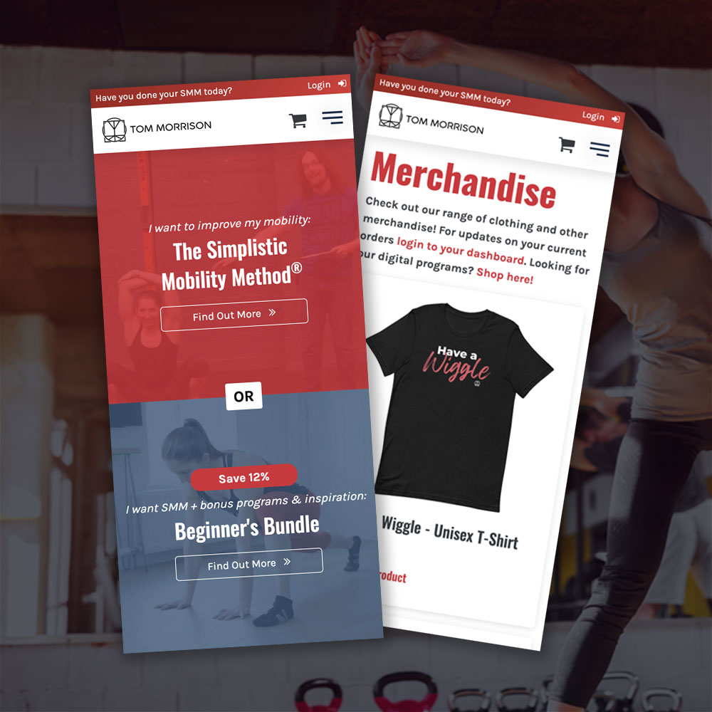 Tom Morrison Website Design by Element Seven responsive, modern