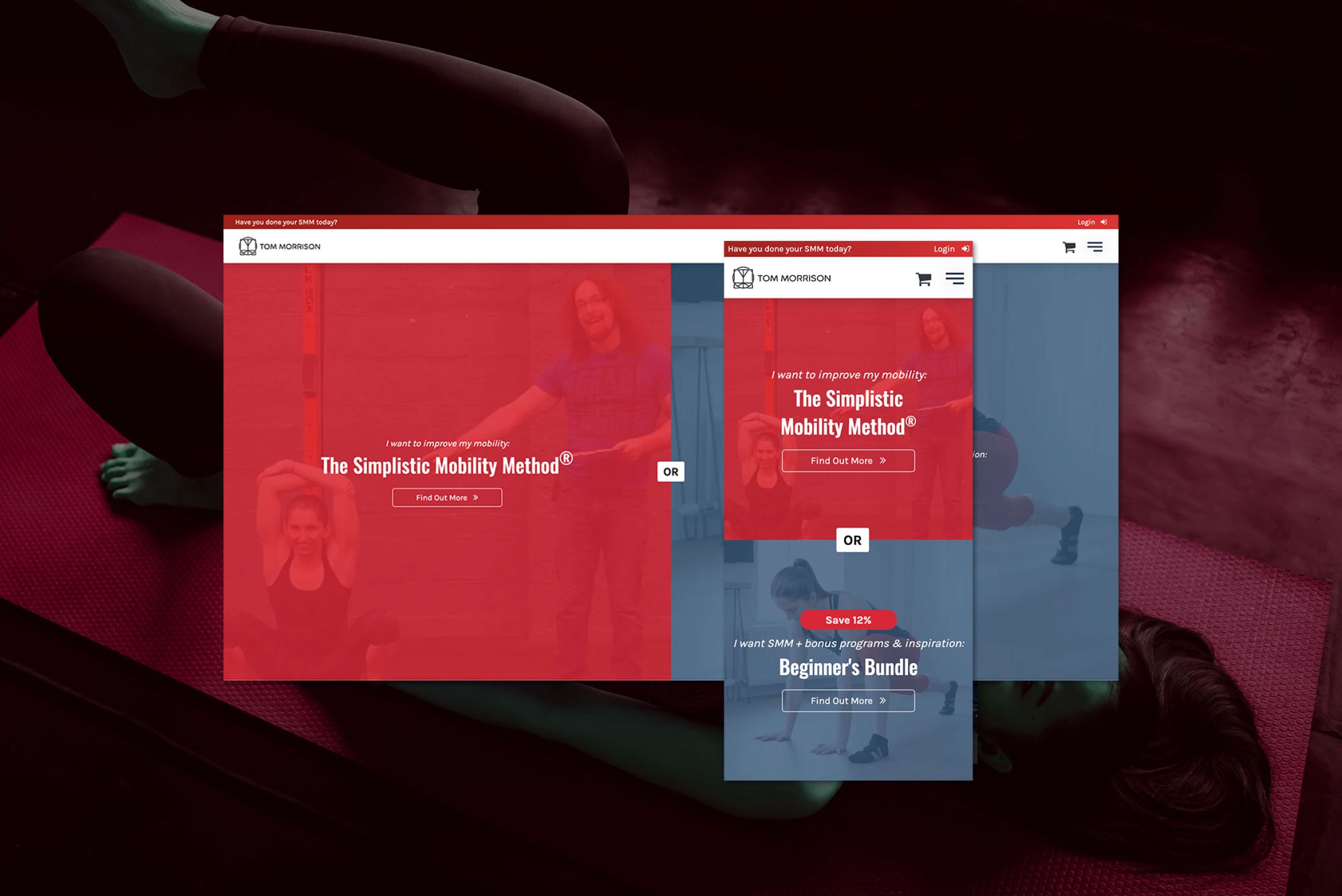 Tom Morrison Website Design by Element Seven responsive, modern